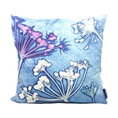 Blue Cow Parsley Sofa Cushion