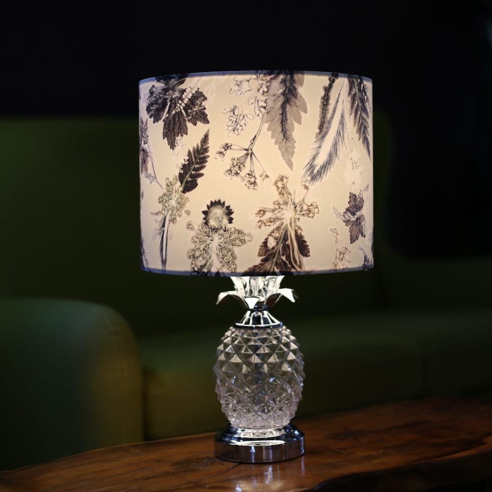 Winter Flourish | Black & White | Lampshade - Image 5