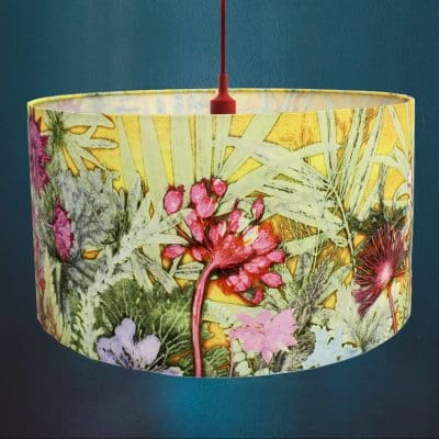 Tropical Sunshine | Yellow & Pink Lamp Shade For The Living Room