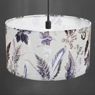 Winter Flourish | Black & White Lamp Shade For The Bedroom
