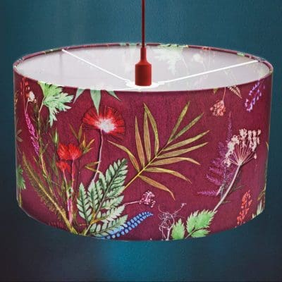 Tropical Wine | Red Wine & Green Lamp Shade For The Bedroom