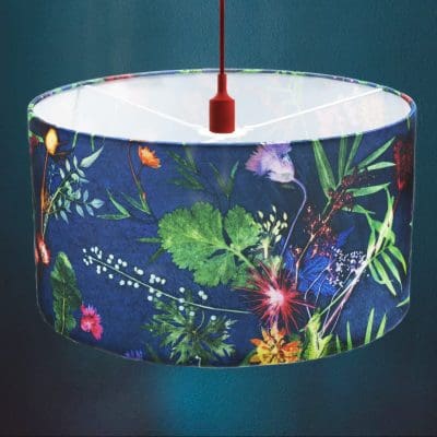 Indigo Tropical | Blue & Green Lamp Shade For The Living Room