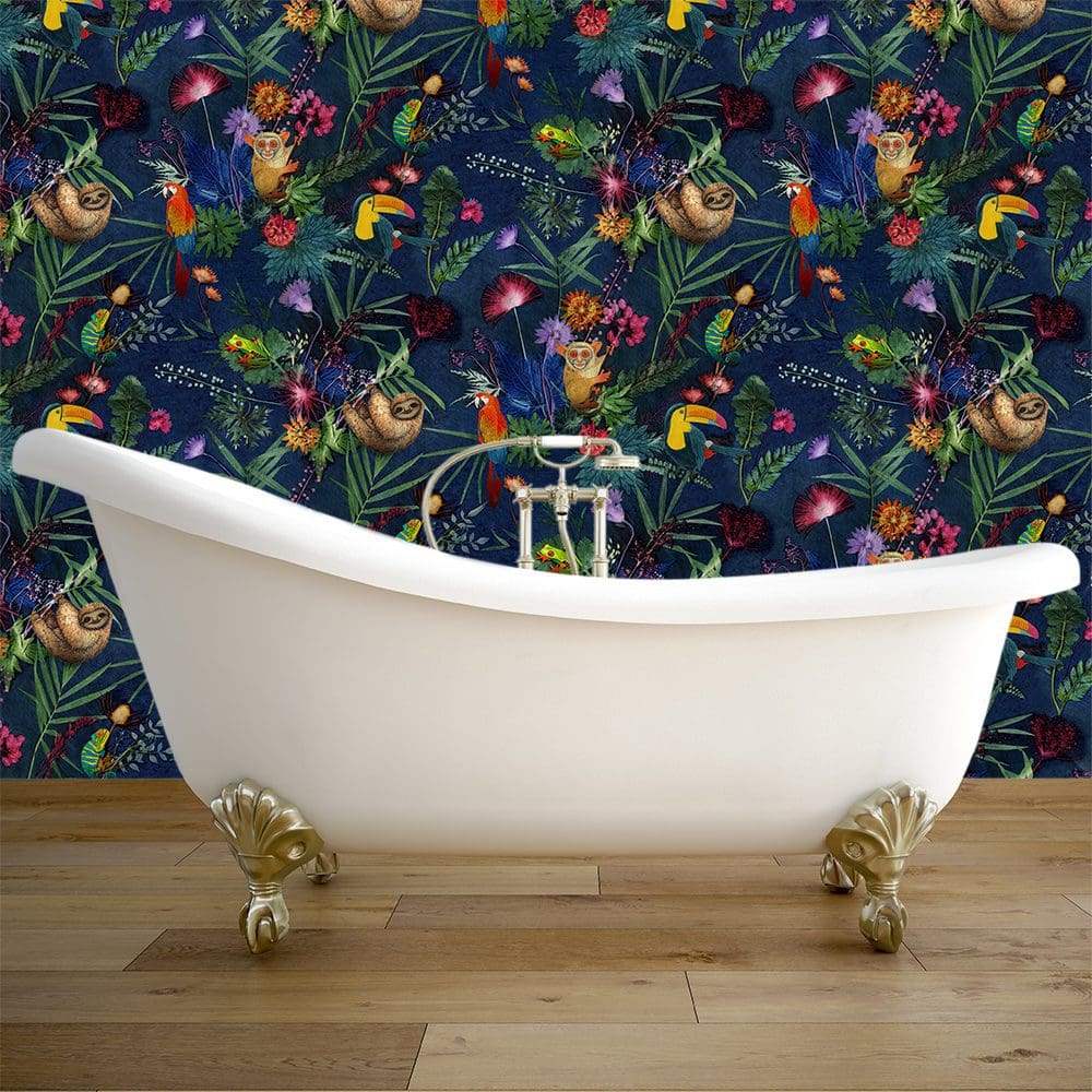 Jungle Surprise | Animal Pattern Designer Wallpaper, Tropical Style
