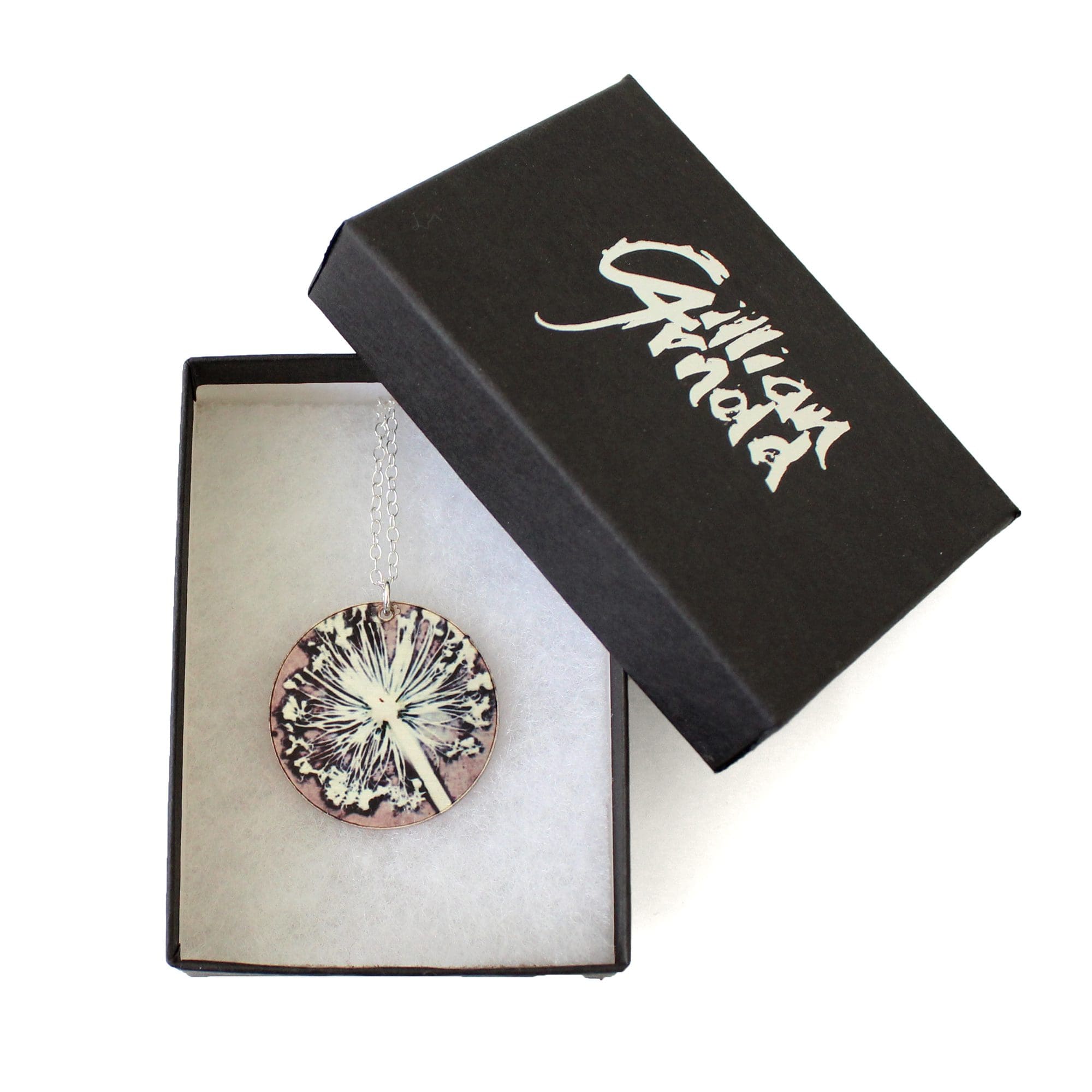 Botanical Inspired Alliums Pendant Necklace Box