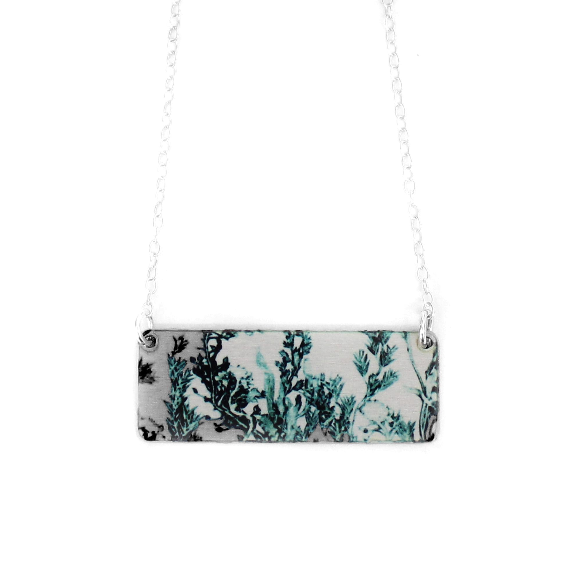 Botanical Inspired Emerald Landscape Pendant Necklace - Image 4