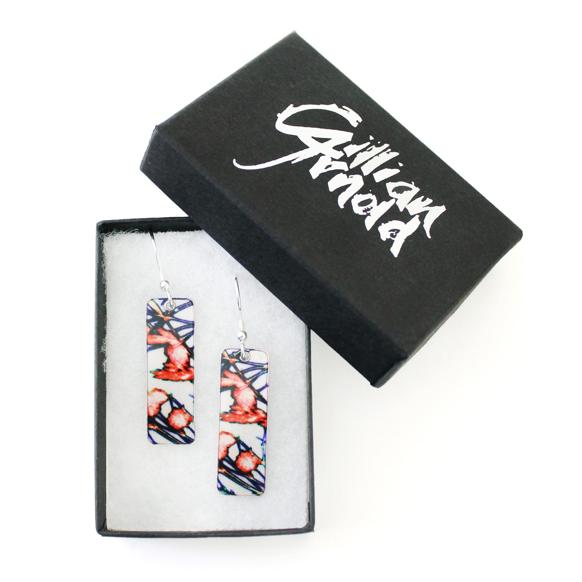 Botanical Inspired Tangerine Branch Earring Set. Stylish Jewellery Gift - Image 3