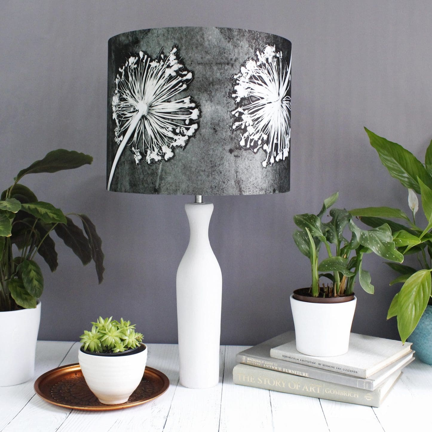 Alliums | White & Grey Light Shade For The Living Room