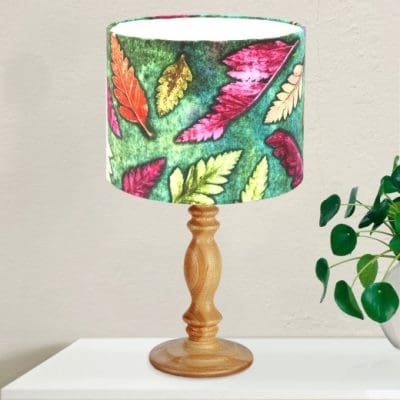 Fern Cluster Green - Pink & Green Lamp Shade For The Dining Room