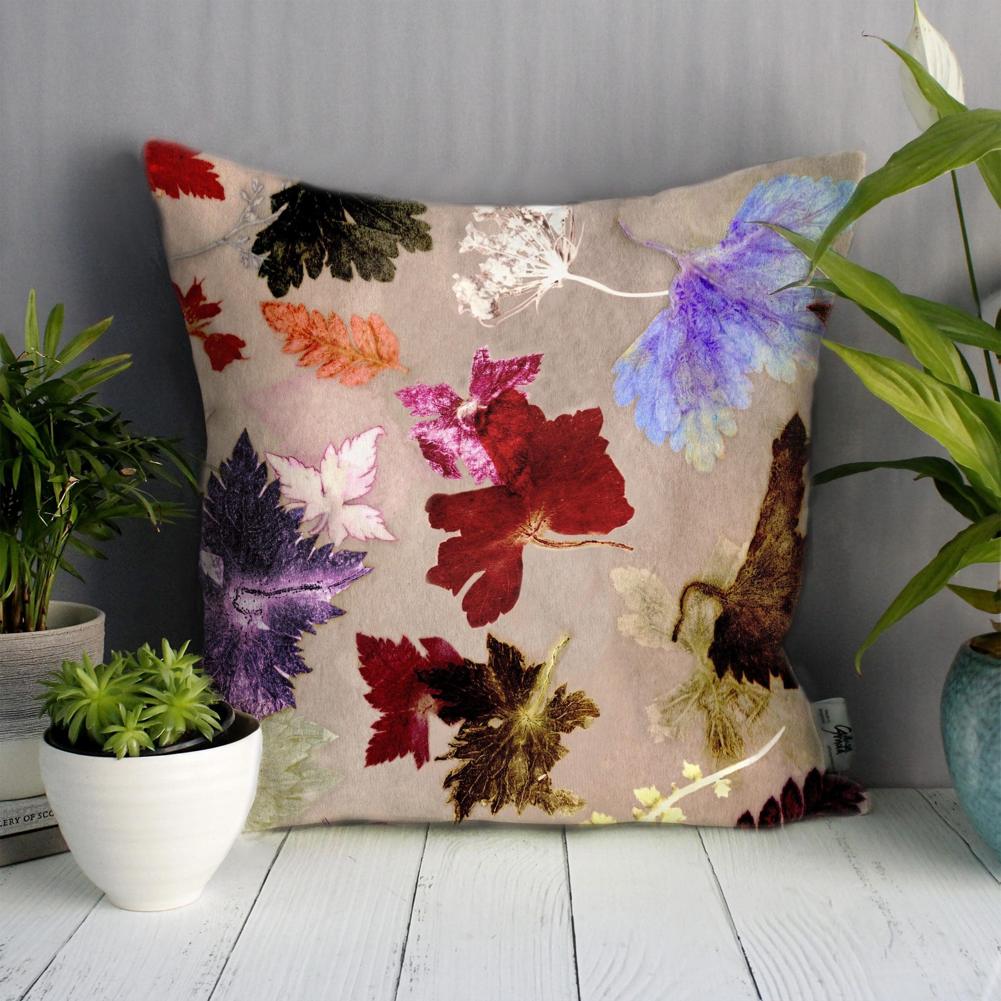 Autumn Flurry | Red & Brown Sofa Cushion Country Style