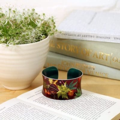 Exotic Tropical Wine Aluminium Cuff Bracelet and Jewellery Gift