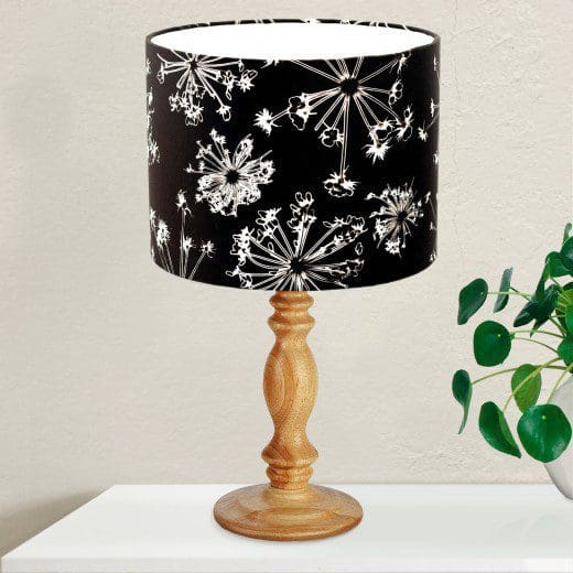 Cow Parsley Landscape | White & Black Lamp Shade For The Home