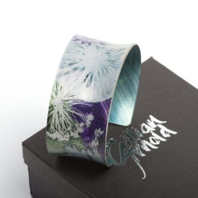 Winter Moon, Cuff Bracelet, Bangle, Botanical Design Floral Gift Jewellery, Gift For mum and wife