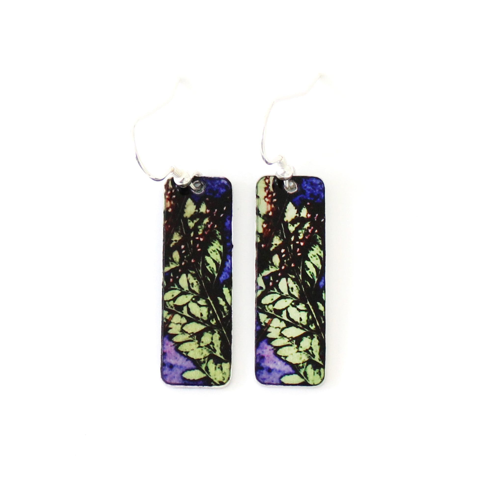 Plum Fern Earrings. Stylish Jewellery Gift - Image 4
