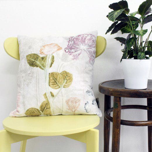 Bridal Bouquet | Silver & Green Sofa Cushion Country Style