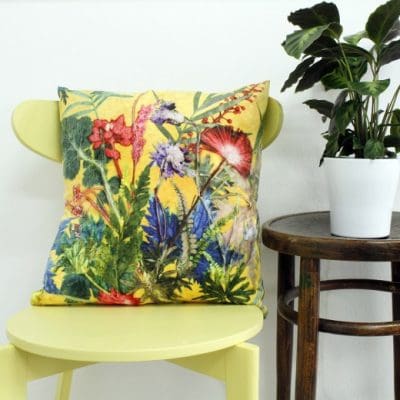 Summer Tropics | Yellow & Green Sofa Cushion Tropical Interior