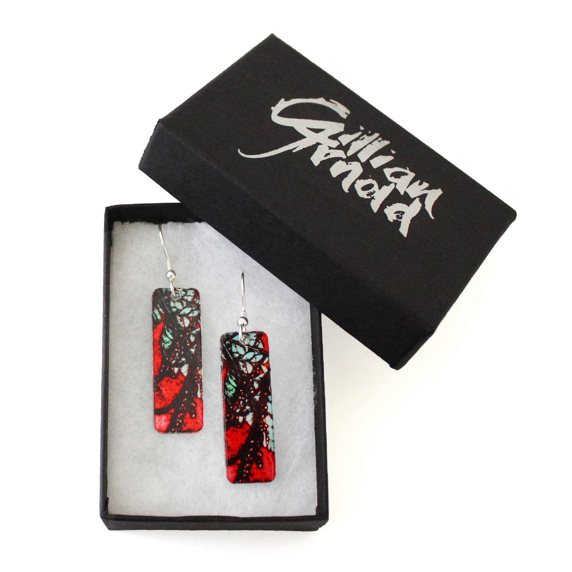 Strawberry Fern Stylish Earring Set. Botanical Jewellery Gift - Image 3