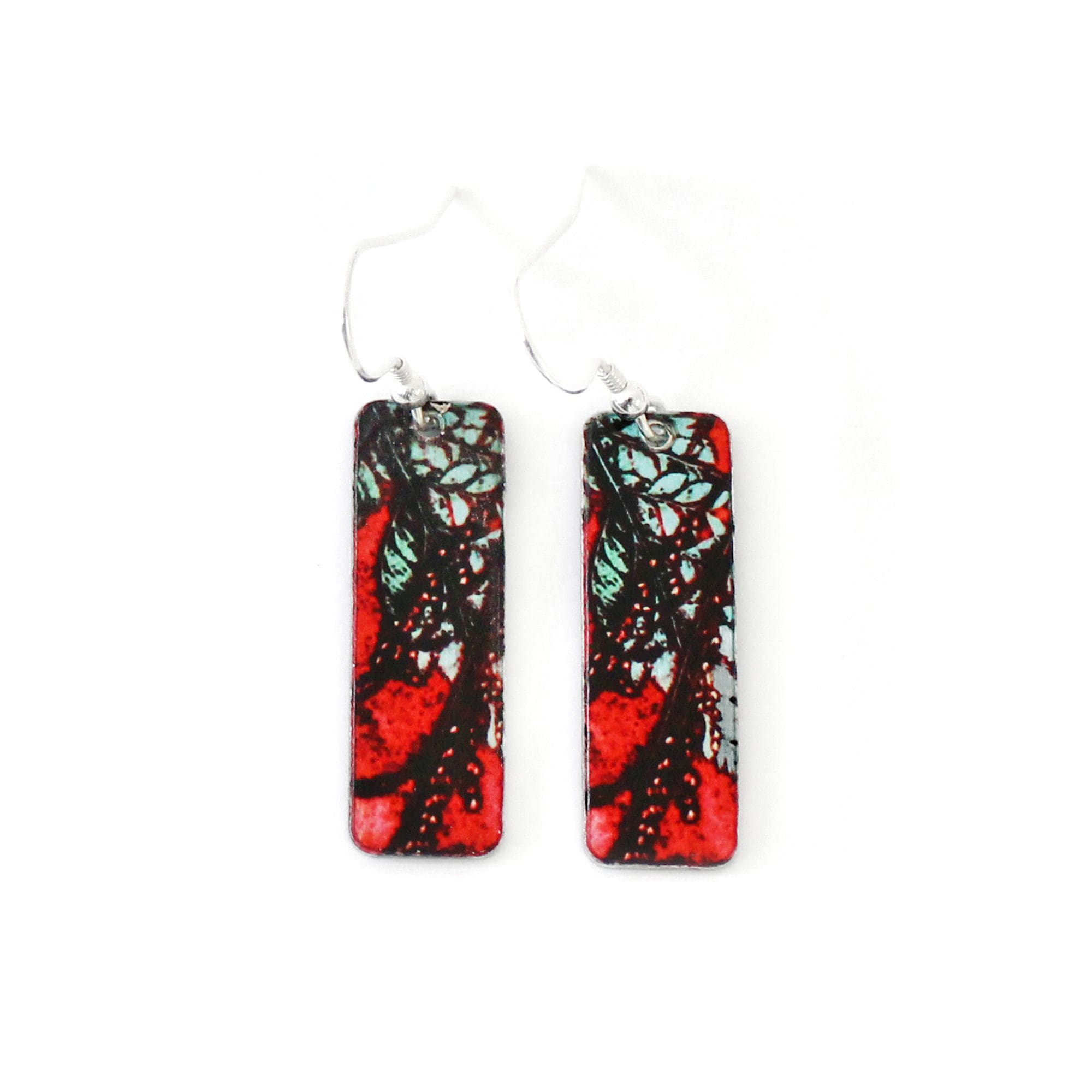 Strawberry Fern Stylish Earring Set. Botanical Jewellery Gift - Image 4