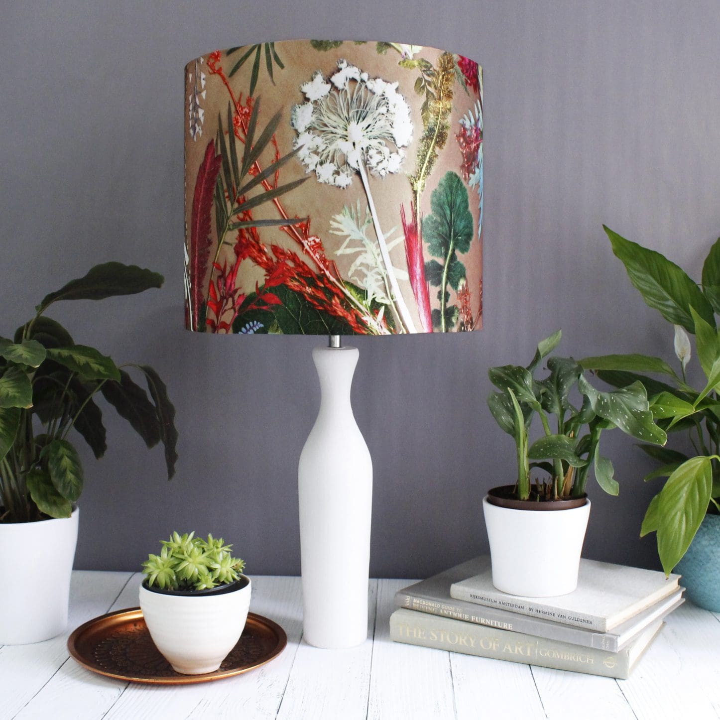 Tropical Dusk | Pink & Green Light Shade For The Bedroom