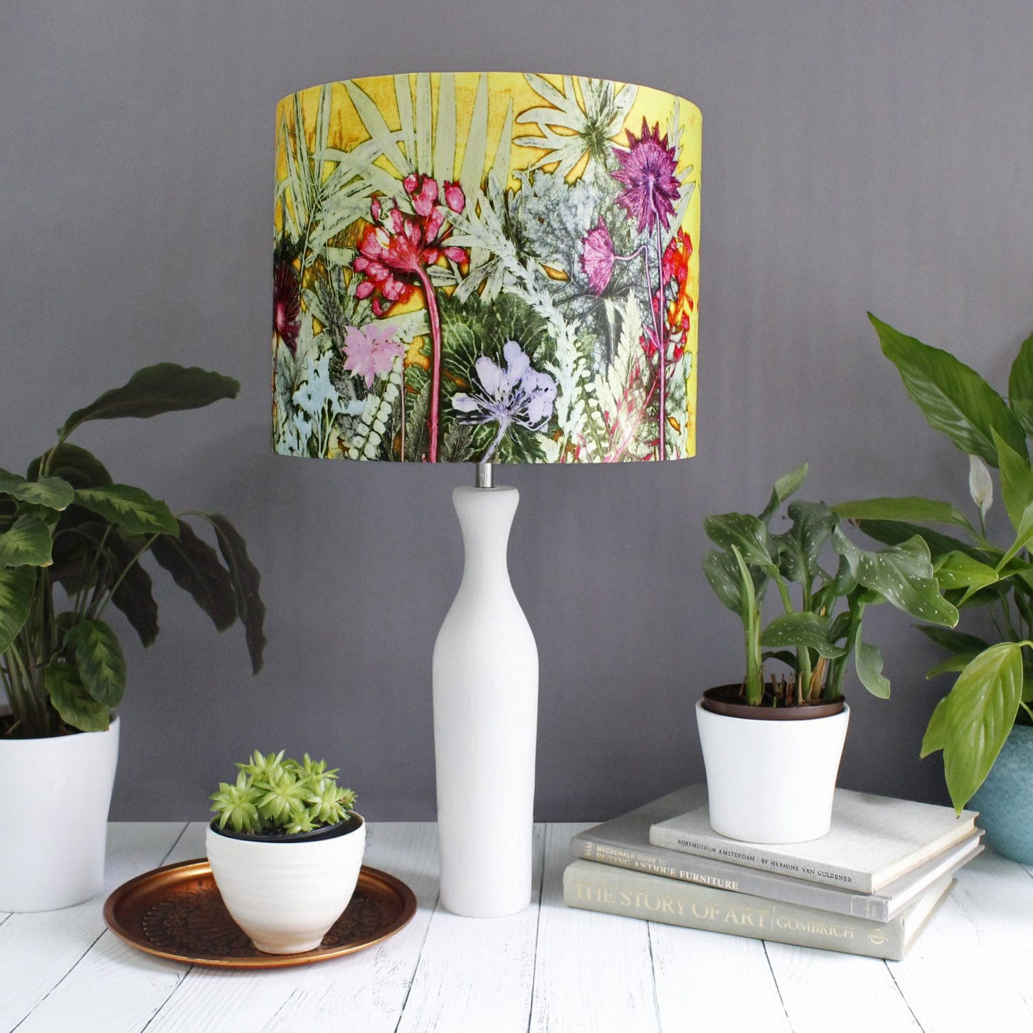 Tropical Sunshine | Yellow & Pink Lamp Shade For The Living Room