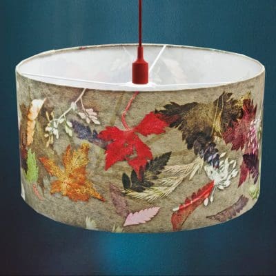 Floral Dance | Brown & Red Lamp Shade For The Bedroom