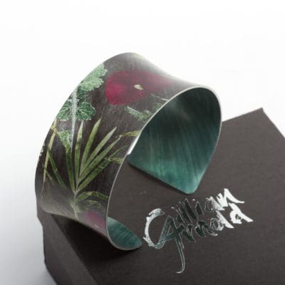 August Birth Flower Bracelet Gift For Her, Poppy, Beautiful Floral Bangles and Jewellery.