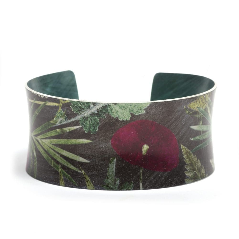 August Birth Flower Bracelet Gift For Her, Poppy, Beautiful Floral Bangles and Jewellery.