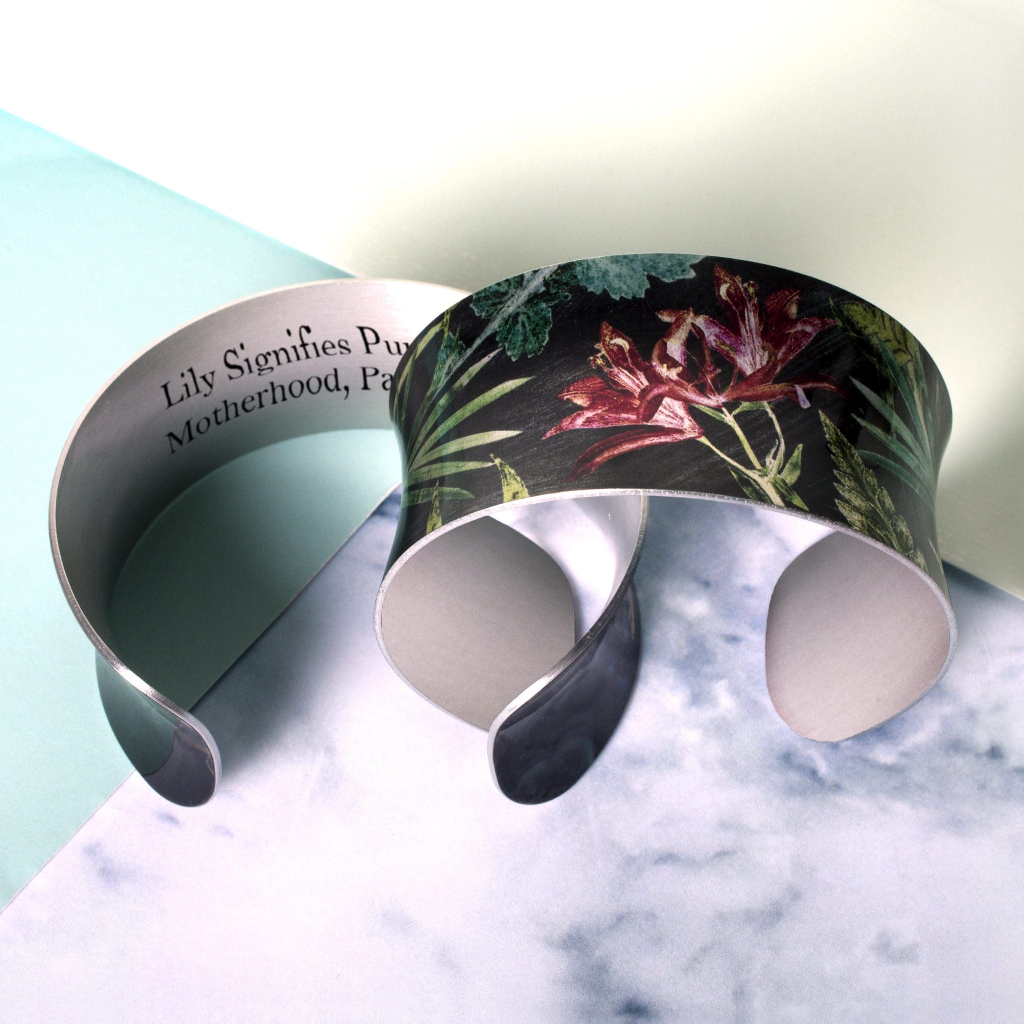 May Birth Flower Bracelet Gift For Her, Lily, Beautiful Floral Bangles and Jewellery.