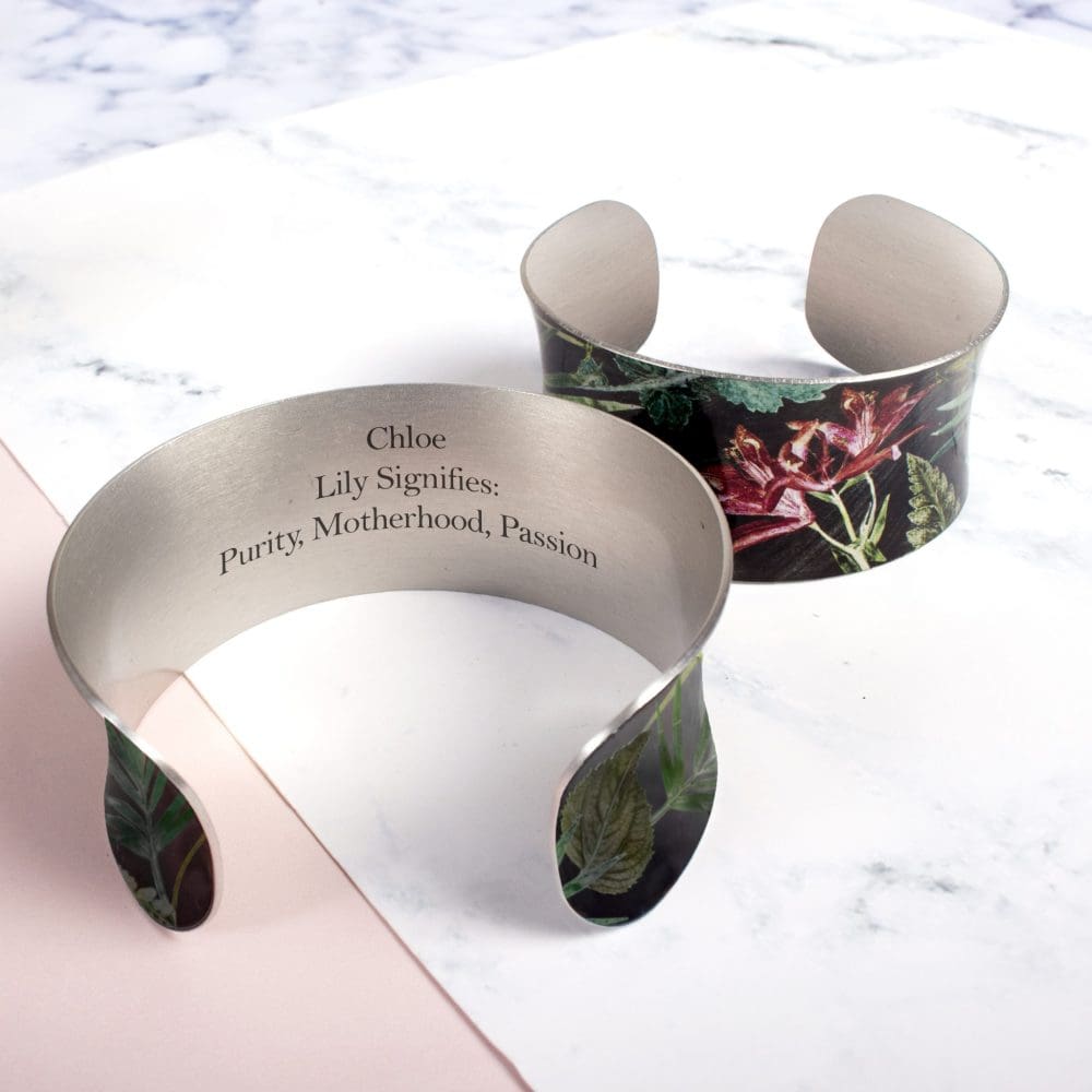 May Birth Flower Bracelet Gift For Her, Lily, Beautiful Floral Bangles and Jewellery.