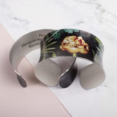 October Birth Flower Bracelet Gift For Her, Marigold, Beautiful Floral Bangles and Jewellery.