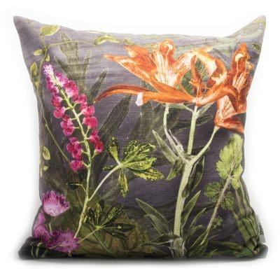 Midnight Bloom | Pink & Orange Sofa Cushion Bold Design