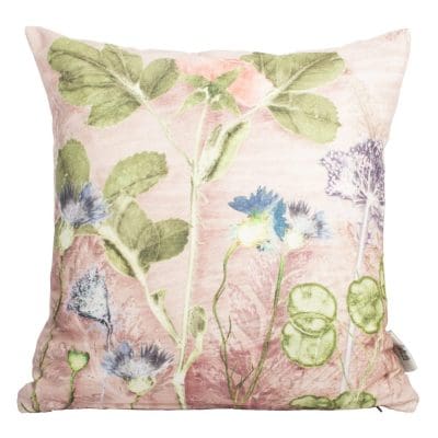 Mothers Pink Bouquet 2 | Pink & Green Sofa Cushion Country Style