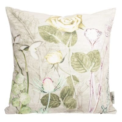 Mothers Silver Bouquet 1 | Green & Silver Sofa Cushion Country Style