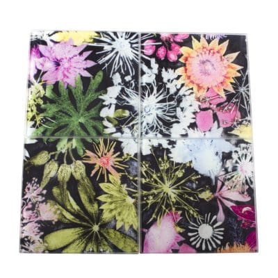 Cascades of Colour | Colourful Set of Glass Coasters