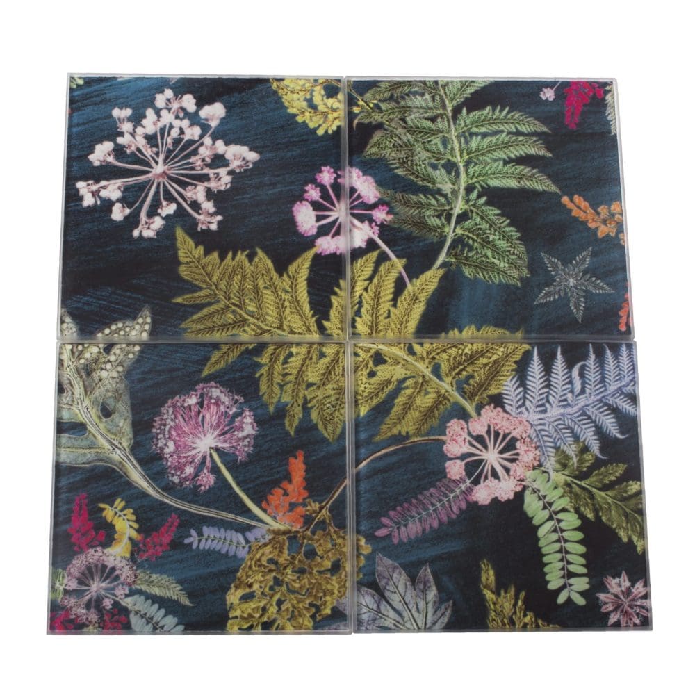 Now Thats Something - Teal | Blue & Green Set of Glass Coasters