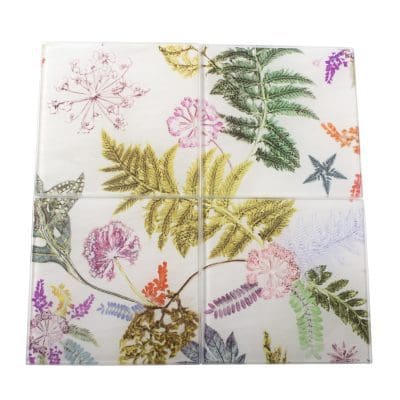 Now Thats Something - Silver | Green & Silver Set of Glass Coasters