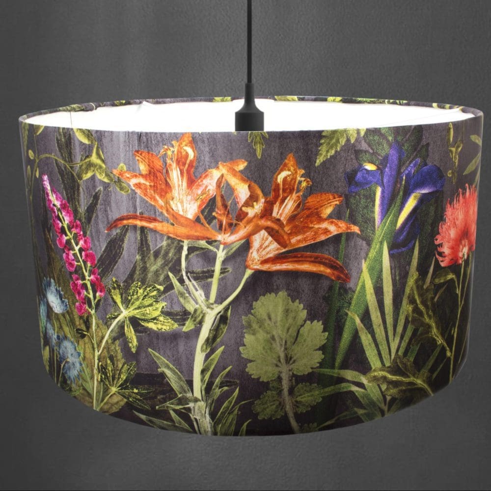 Midnight Bloom | Orange & Pink Lamp Shade For The Living Room