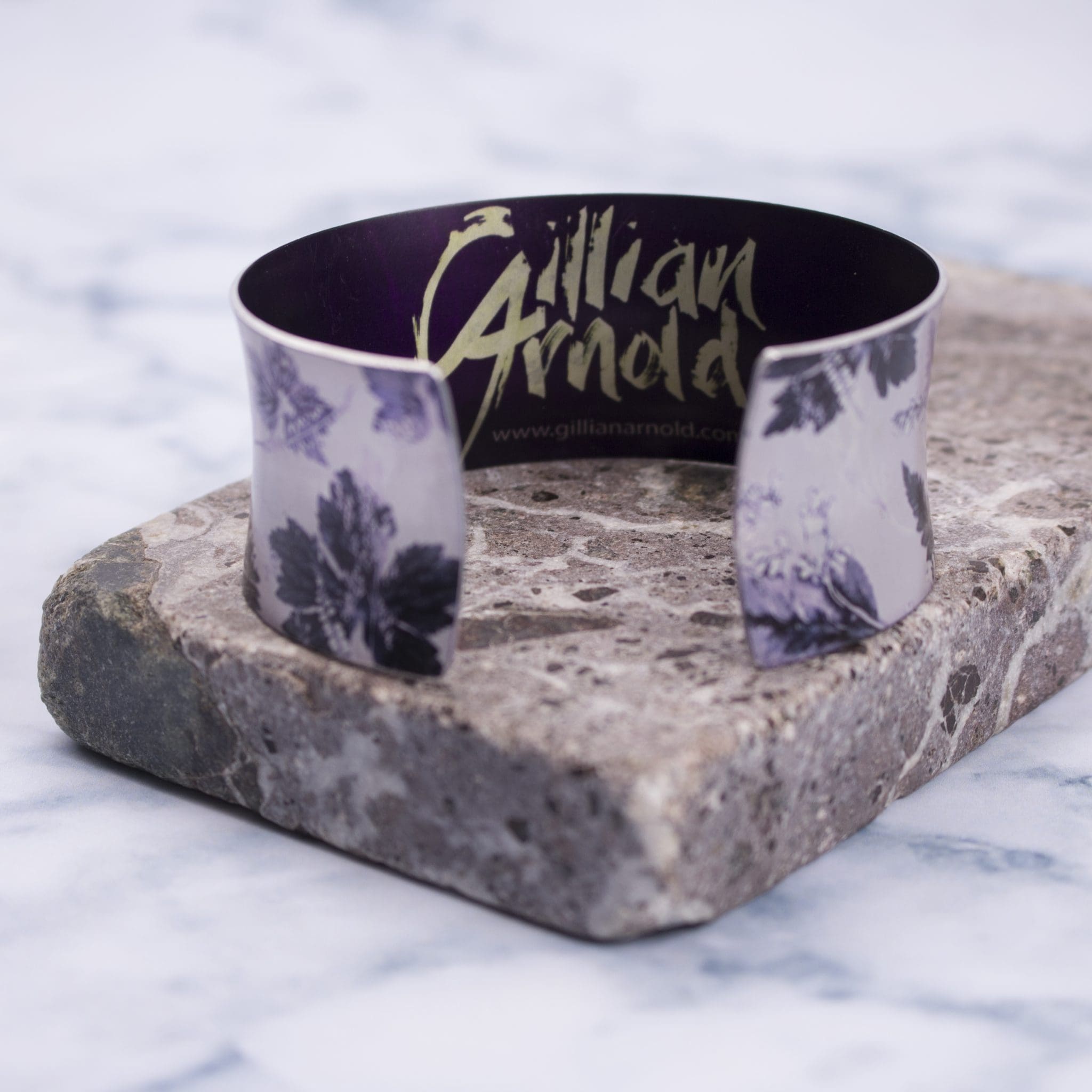 Botanical Design Winter Flourish Aluminium Cuff Bracelet