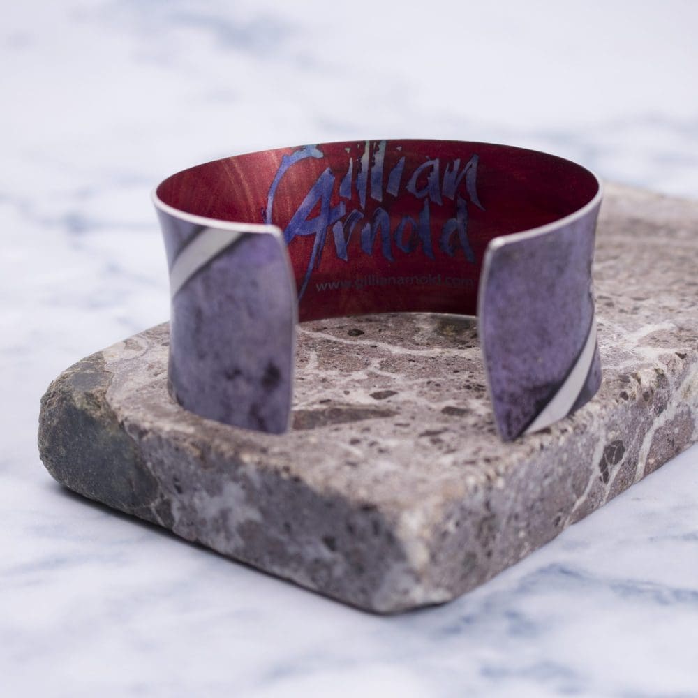 Botanical printed Aluminium Jewellery Gift, Stylish Alliums Cuff