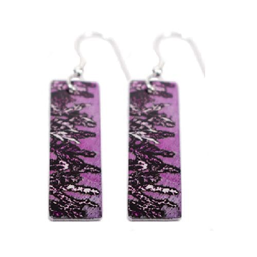 Botanical Inspired Flowing Grasses in Pink Earring Set. Stylish Jewellery Gift - Image 2
