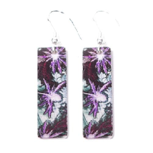 Botanical Inspired Purple Thistle Earring Set. Stylish Jewellery Gift - Image 2