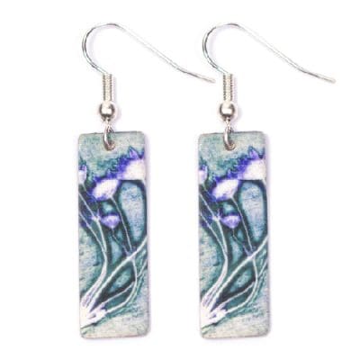 Botanical Inspired Turquoise Astrantia Earring Set. Stylish Jewellery Gift