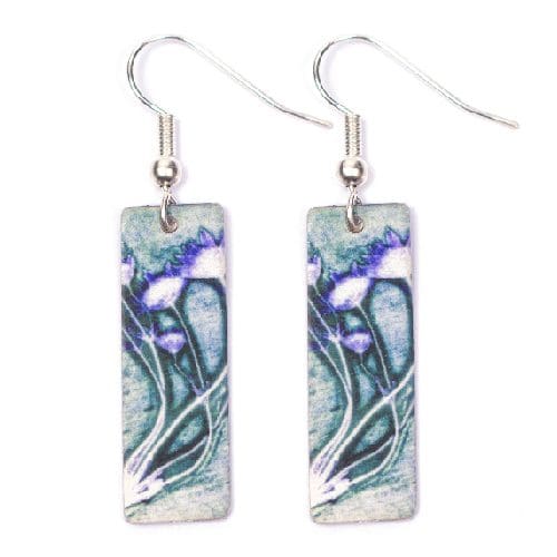 Botanical Inspired Turquoise Astrantia Earring Set. Stylish Jewellery Gift