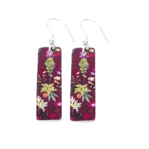 Botanical Inspired Tropical Wine Earring Set. Stylish Jewellery Gift