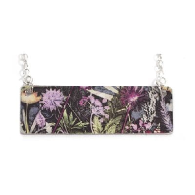 Botanical Inspired Midnight Jungle Pendant Necklace