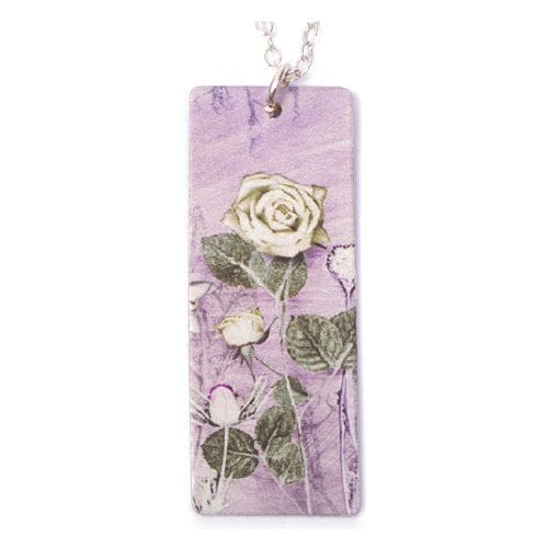 Botanical Inspired Mother's Pink Bouquet Pendant Necklace - Image 2