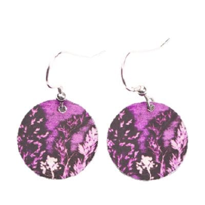 Botanical Inspired Flowing Grasses in Pink Earring Set. Stylish Jewellery Gift