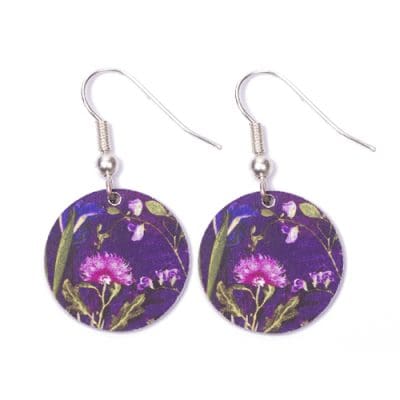 Botanical Inspired Purple Whisper Earring Set. Stylish Jewellery Gift