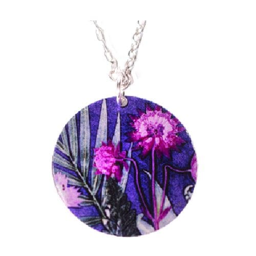 Botanical Inspired Blue Jungle Pendant Necklace - Image 2