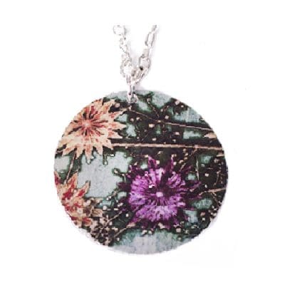 Botanical Inspired Astrantia Branch Pendant Necklace