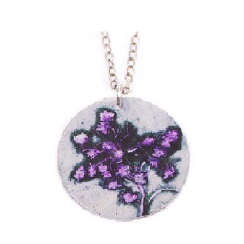 Exotic Inspired Fuchsia Lace Pendant Necklace - Image 2